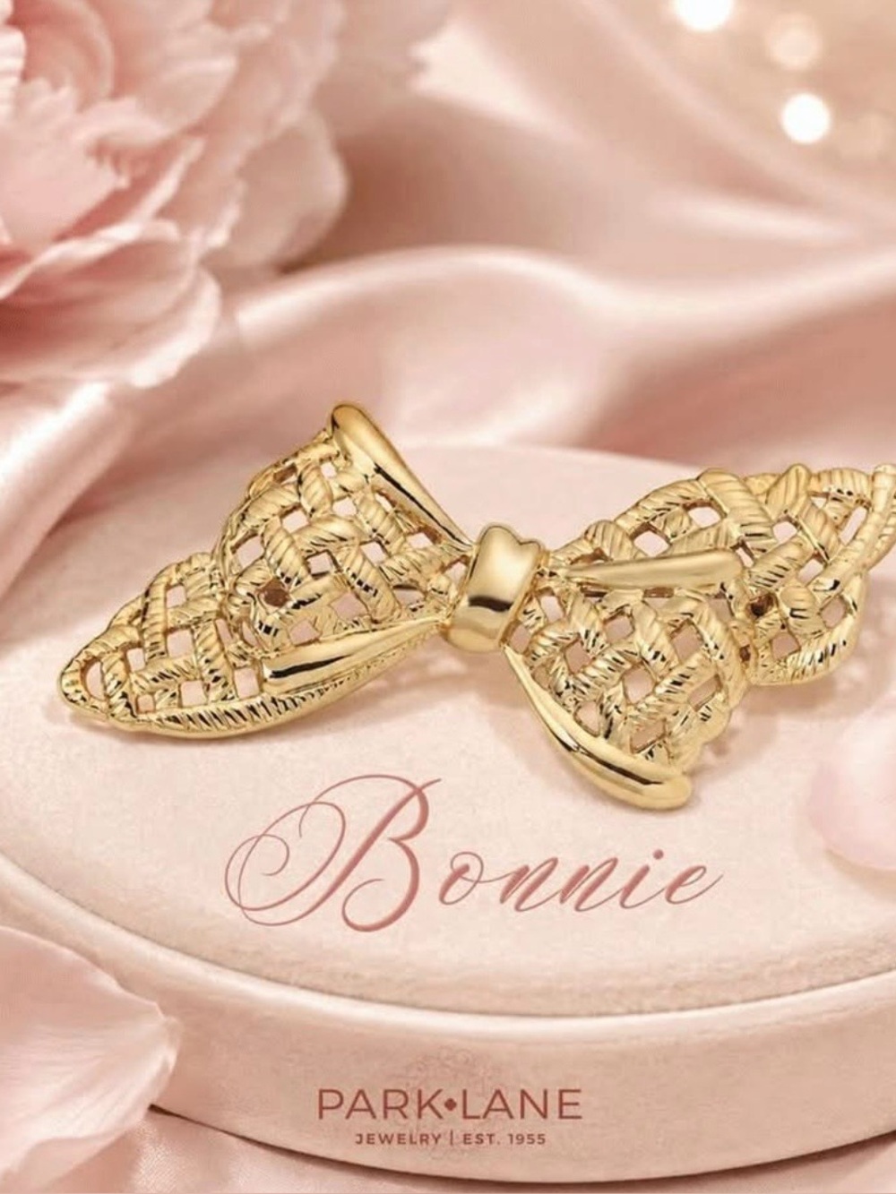 Park Lane “Bonnie” Gold Tone Bow Brooch Pin! BNIB!